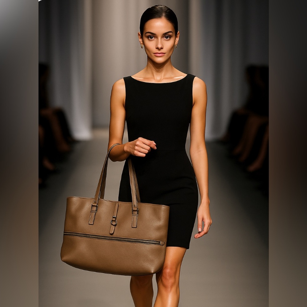 👜 Tote - David Jones Vegan Leather & Suede – Stylish Inside & Out!
